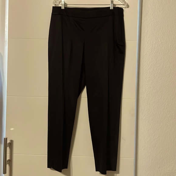 Talbots Women’s Curvy Black Satin-Look Dress Trousers. Size 12 Petite. - Picture 1 of 11
